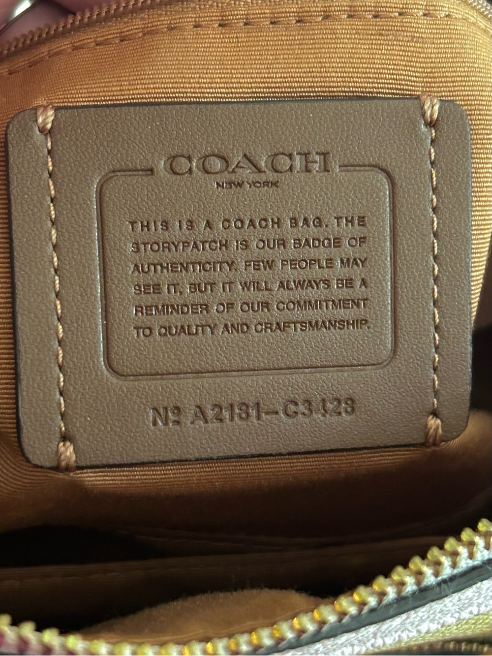 Coach Rowan Colorblock Structured Satchel Crossbody Strap C3428 10.5”x6.25” EUC - Picture 9 of 16